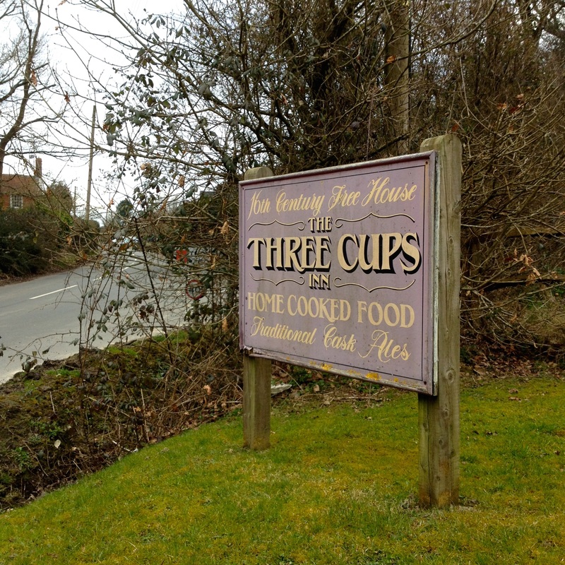 Three Cups Inn sign