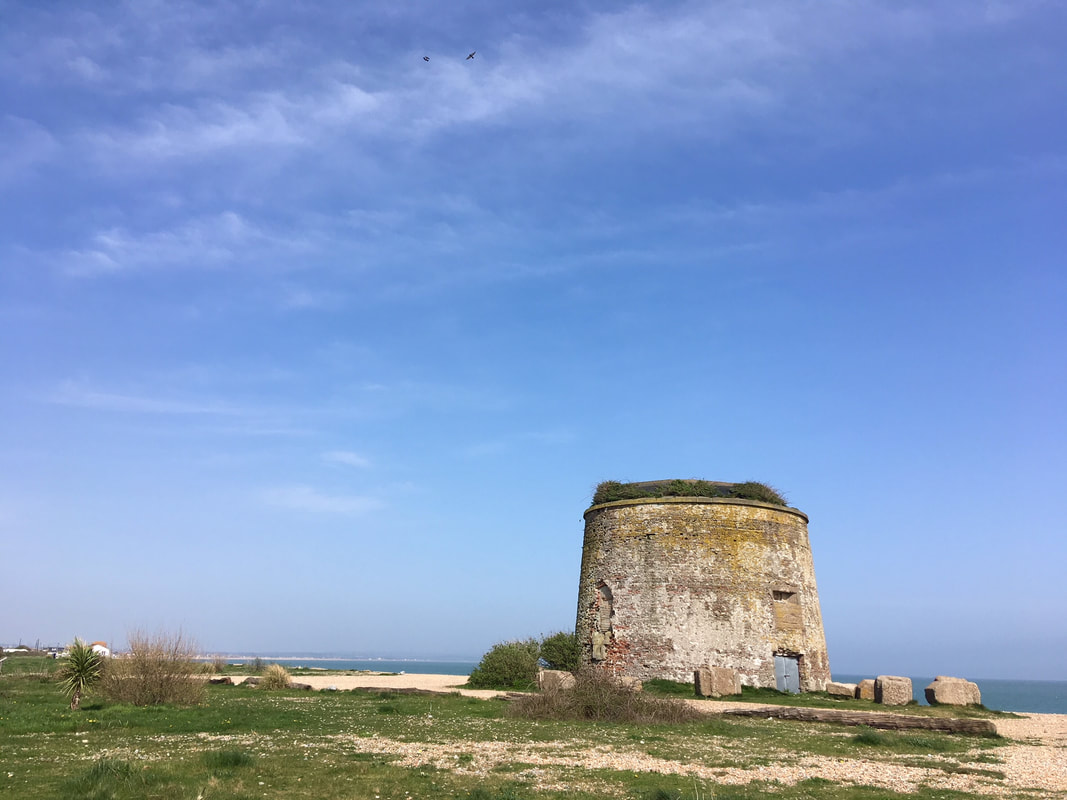 round ruined tower at seafront