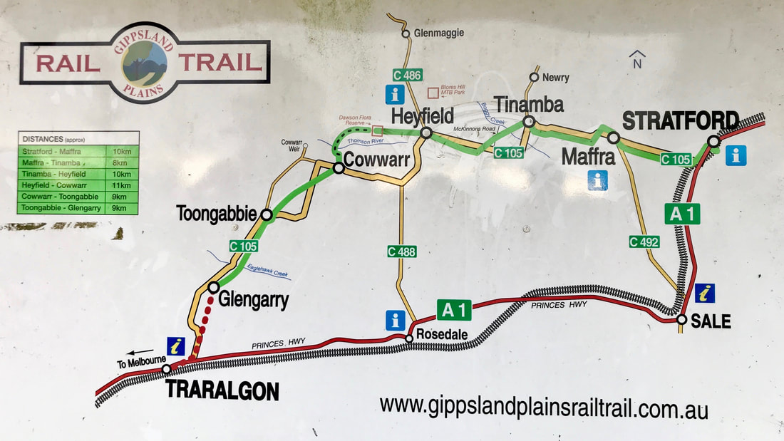 Map of the trail (photo of an info sign)