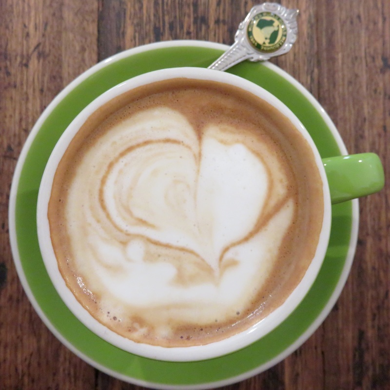 Coffee in green cup