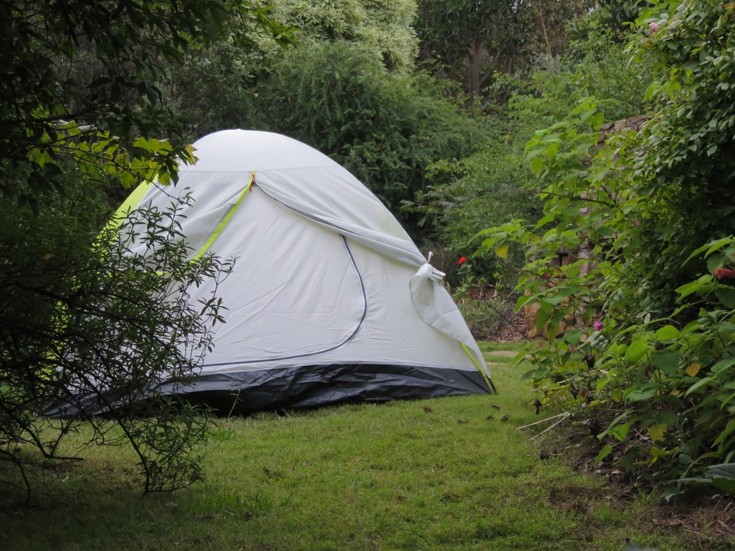 Tent in a garden