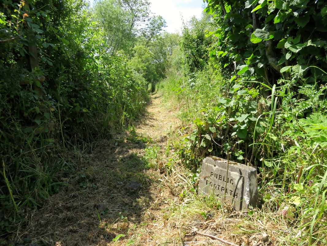 Footpath and stone marker