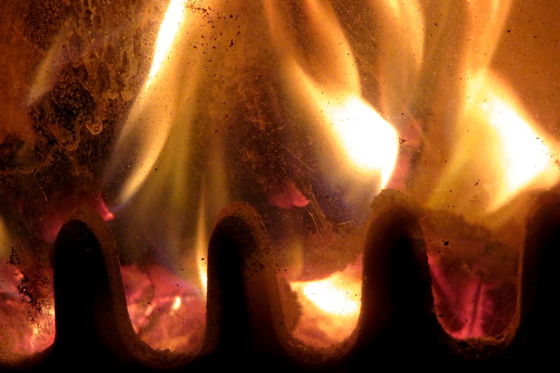 Close up of flames