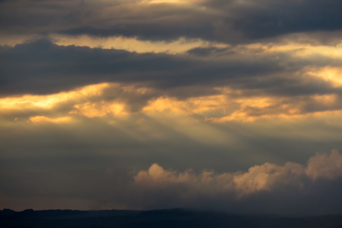 Clouds and crepuscular rays