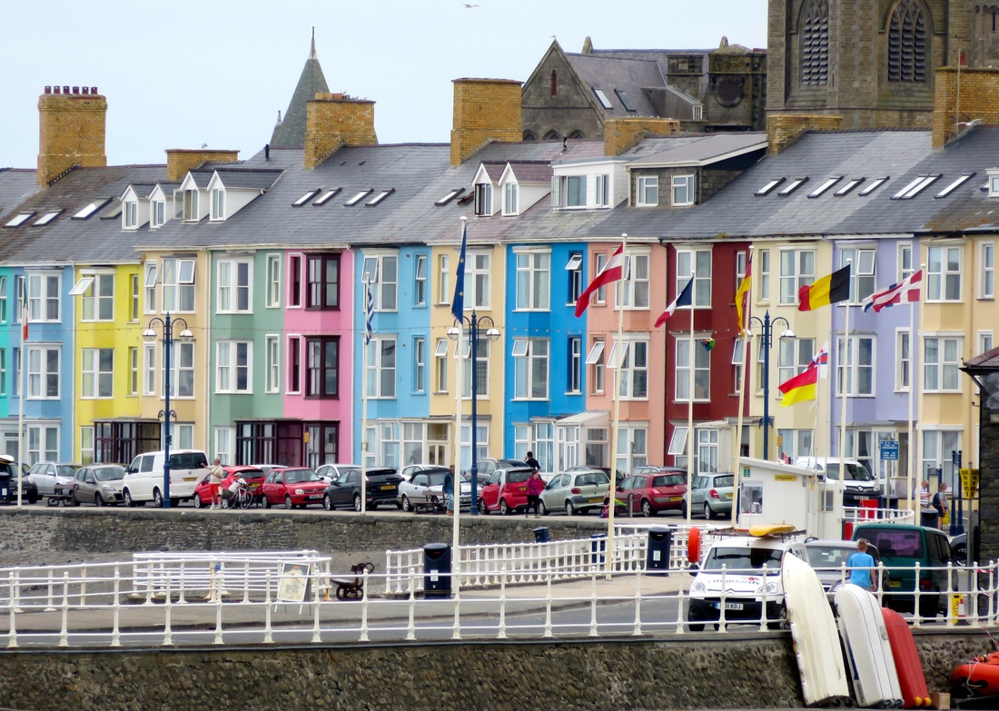 Colourful houses in Aberystwyth