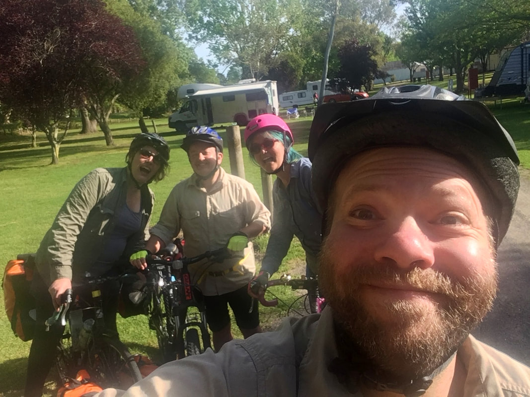 Selfie - four people on bikes
