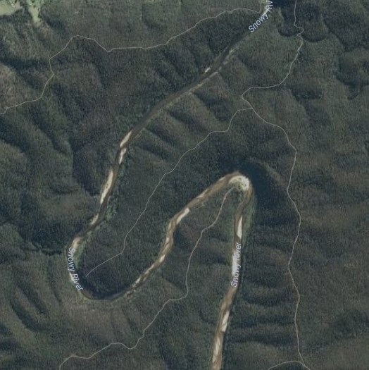 satellite view of river